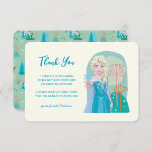 Disney's Elsa from Frozen Floral Girls Thank You Invitation