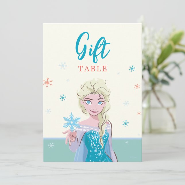 Disney's Elsa from Frozen Girls Birthday  Note Card (Standing Front)
