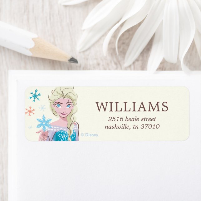 Disney's Elsa from Frozen Welcome Girls Birthday  Label (Insitu)