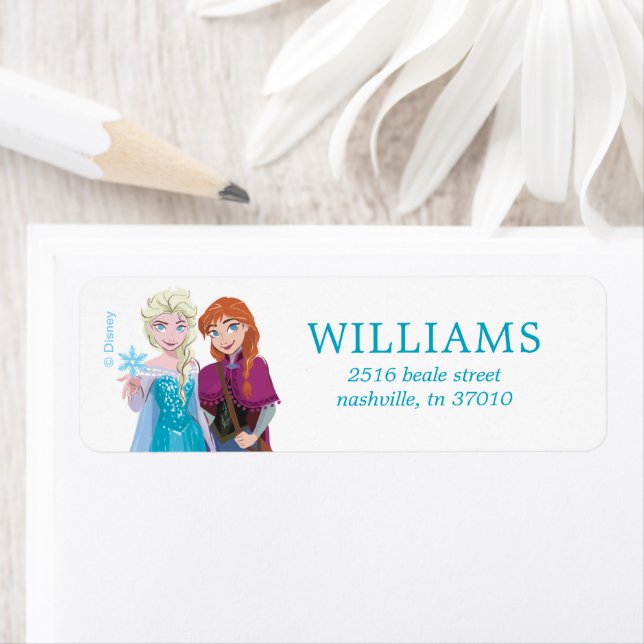 Disney's Elsa from Frozen Welcome Girls Birthday  Label (Insitu)