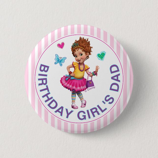 Disney's Fancy Nancy Girl's Birthday Button (Front)