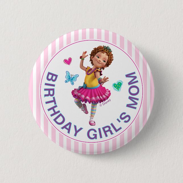Disney's Fancy Nancy Girl's Birthday Button (Front)