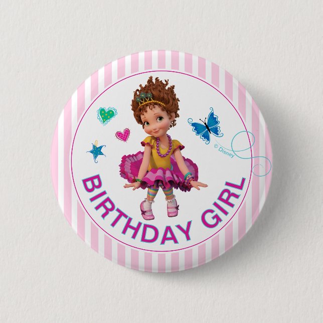 Disney's Fancy Nancy Girl's Birthday Button (Front)