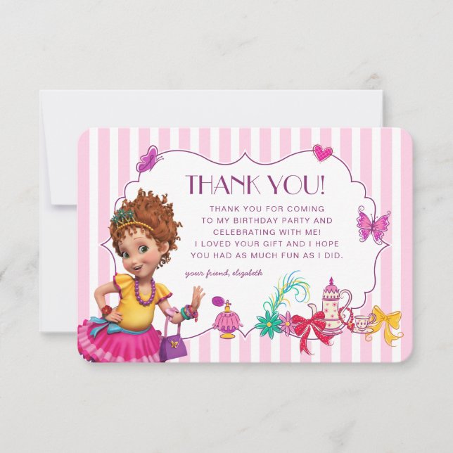 Disney's Fancy Nancy Girl's Birthday Thank You Card (Front)