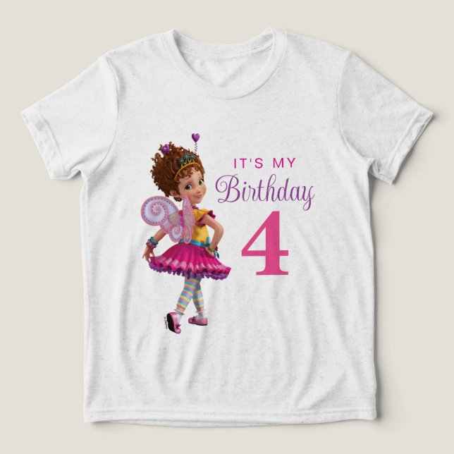 Disney's Fancy Nancy Girl's Birthday Tri-Blend Shirt (Design Front)
