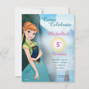 Disney's Frozen Anna Birthday Party Invitation