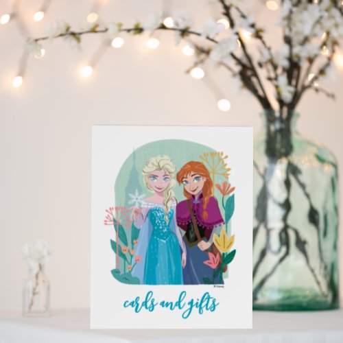 Disneys Frozen Anna  Elsa Birthday Card Table Foam Board