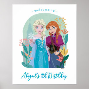 Disney's Frozen Anna & Elsa Birthday Welcome Poster