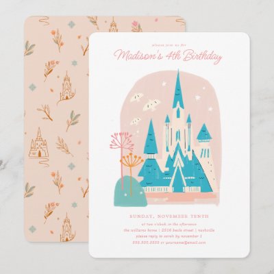Disney's Frozen Arendelle Castle Girls Birthday  Invitation