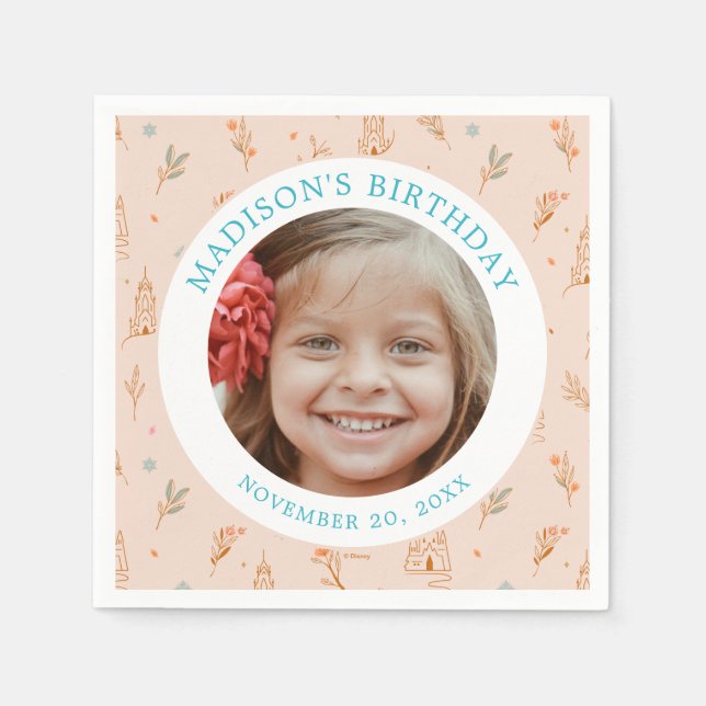 Disney's Frozen Arendelle Castle Girls Birthday Napkins (Front)