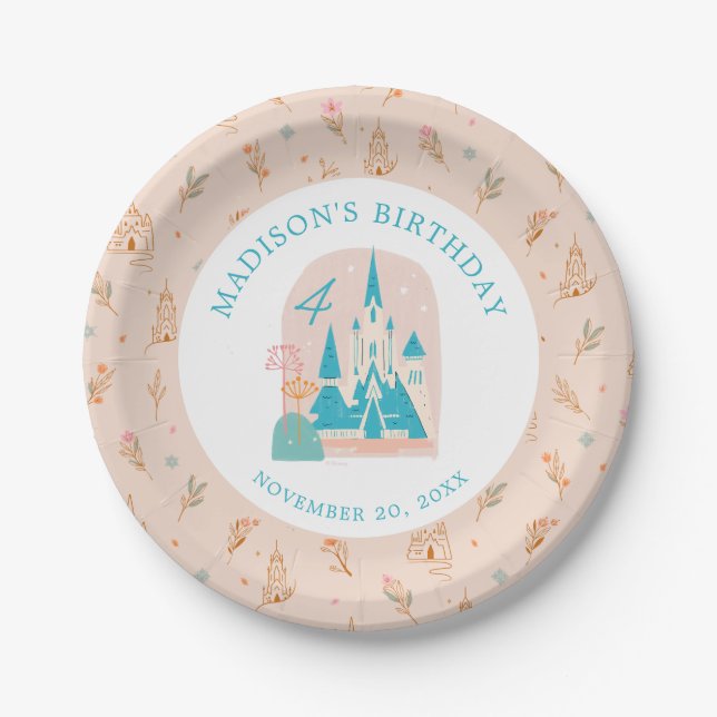 Disney's Frozen Arendelle Castle Girls Birthday Paper Plates (Front)