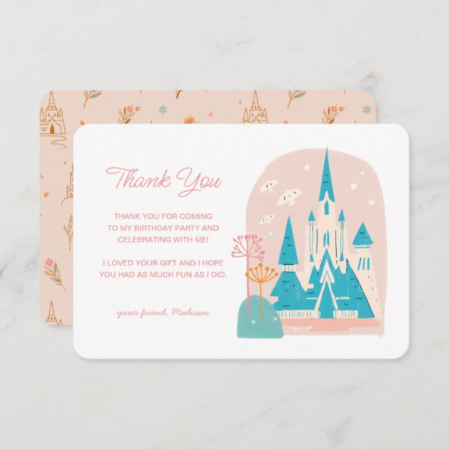 Disney's Frozen Arendelle Castle Thank You Invitation (Front/Back)
