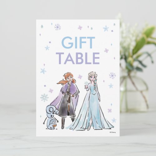 Disneys Frozen Birthday Snowflake Card Table