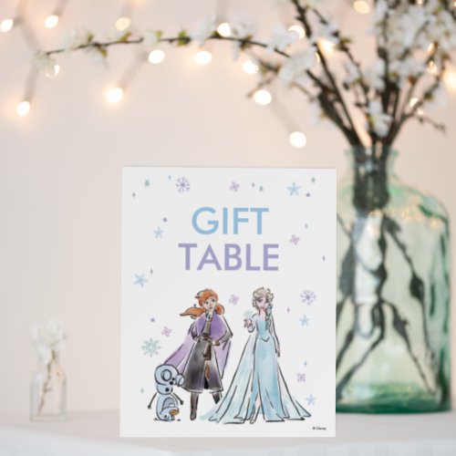 Disneys Frozen Birthday Snowflake Card Table Foam Board