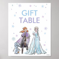 Disney's Frozen Birthday Snowflake Card Table