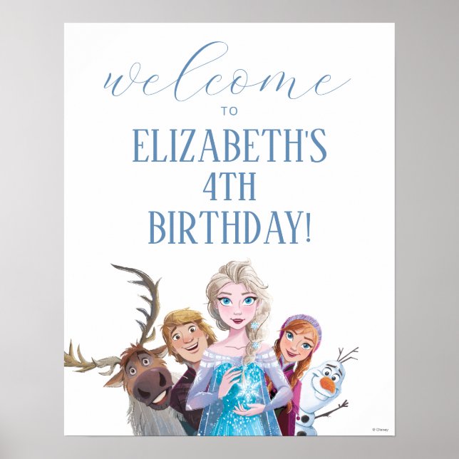 Disney's Frozen Birthday Welcome Poster (Front)