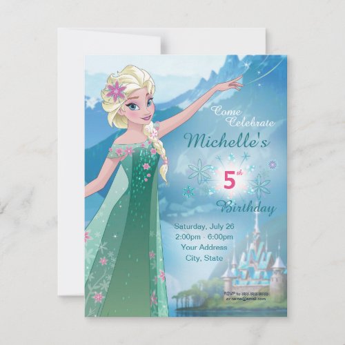 Frozen Elsa Birthday Party Invitation
