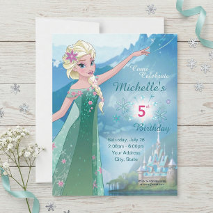 Disney's Frozen Elsa Birthday Party  Invitation