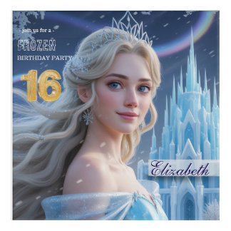 Disney's Frozen Elsa Birthday personalize name Acrylic Print