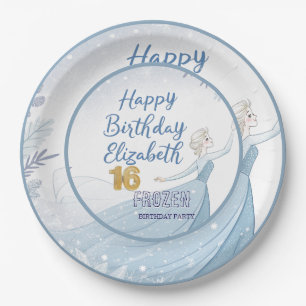 Disney's Frozen Elsa Birthday personalize name Pap Paper Plates