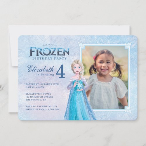 Disneys Frozen Elsa Birthday _ Photo Invitation