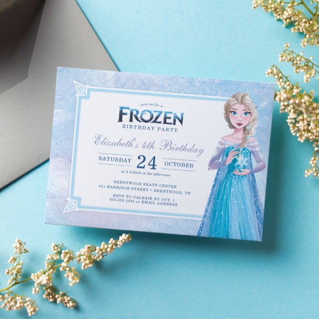 Disney's Frozen Elsa Birthday Script Invitation (Creator Uploaded)