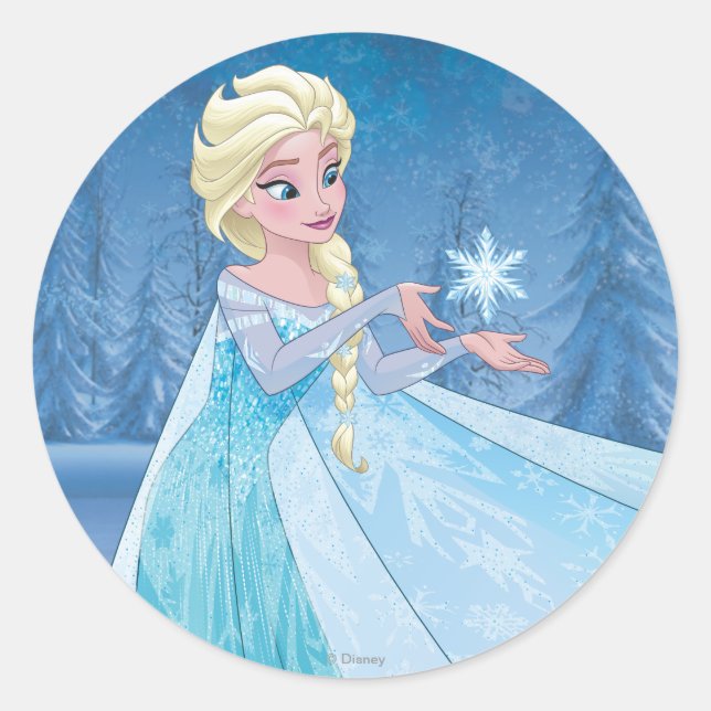 Disney's Frozen Elsa | Let it Go! Classic Round Sticker (Front)