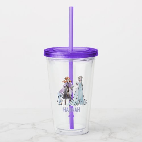 Disneys Frozen Girls Birthday Party Favor Acrylic Tumbler