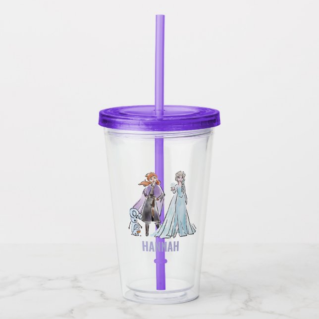 Disney's Frozen Girl's Birthday Party Favor Acrylic Tumbler (Front)