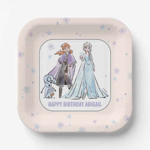 Disneys Frozen Girls Snowflake Birthday  Paper Plates