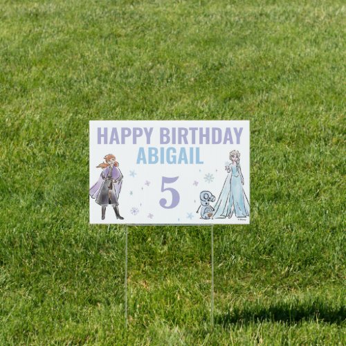 Disneys Frozen Snowflake Birthday Sign