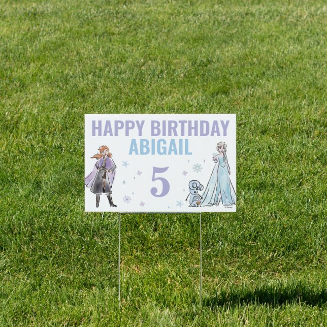 Disney's Frozen Snowflake Birthday Sign (Insitu)