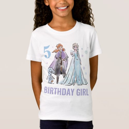 Disneys Frozen Snowflake Girls Birthday T_Shirt