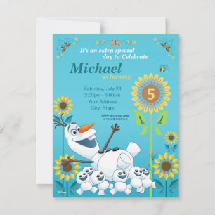 Disney's Frozen Summer Olaf Birthday Party Invitation
