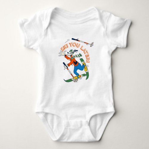 Disneys Goofy  Ski You Later Baby Bodysuit