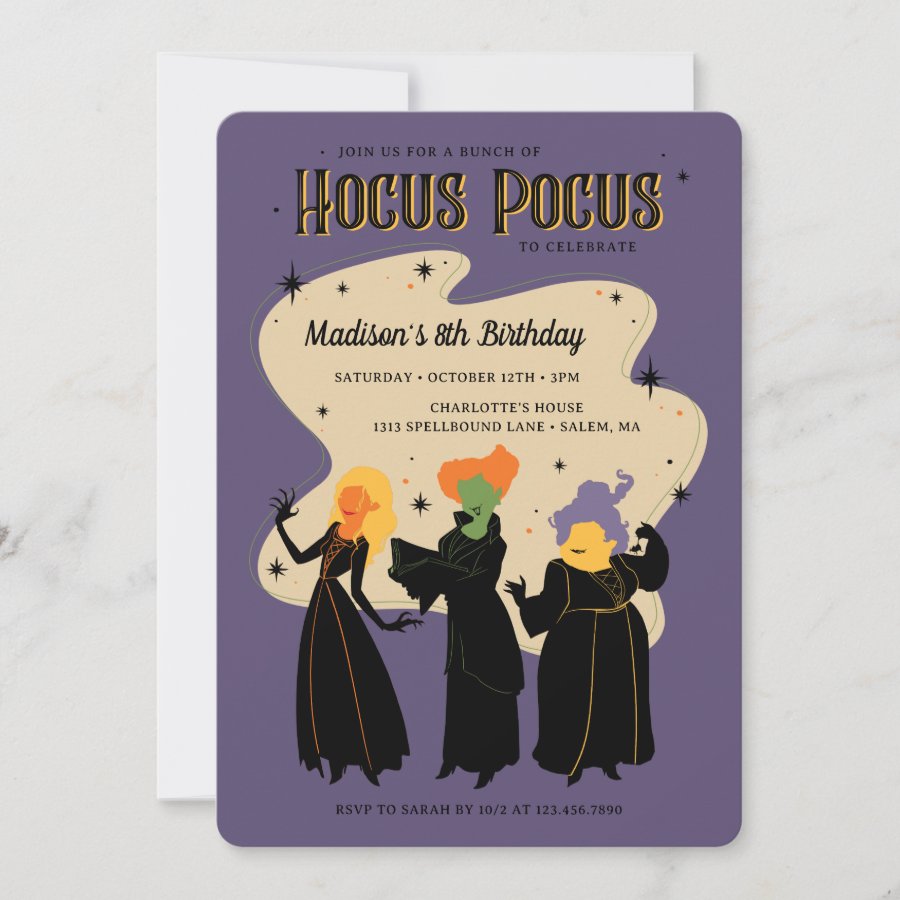 Disney&#39;s Hocus Pocus Birthday Invitation