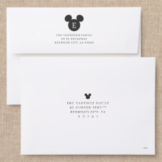 Disney's Iconic Mickey Mouse Monogram Addressed Envelopes