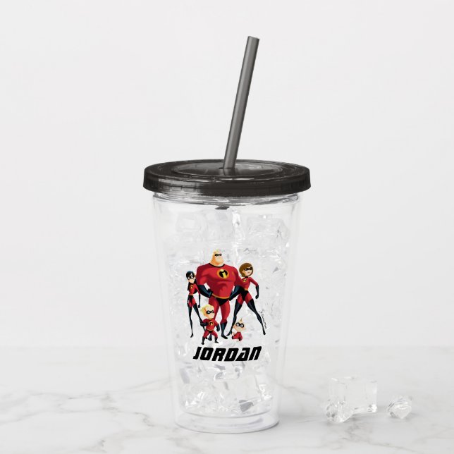 Disney's Incredible Family | Add Your Name Acrylic Tumbler (Back Ice)