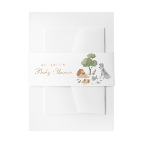 Disney's Lady and the Tramp Baby Shower Invitation Belly Band