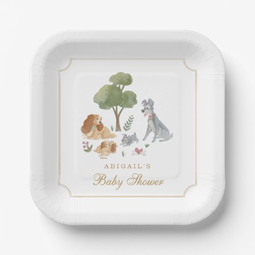 Disney's Lady and the Tramp Baby Shower Paper Plates