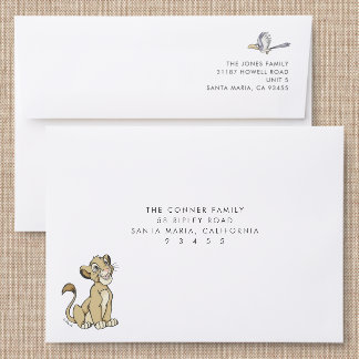Disney's Lion King Addressed Envelopes