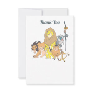 Disney's Lion King Baby Shower Thank You Card