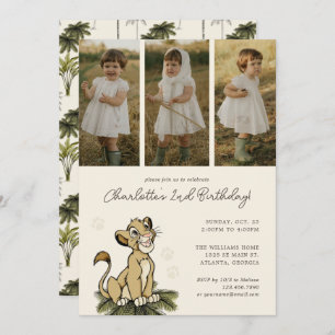 Disney's Lion King Birthday   Photo Collage Invitation
