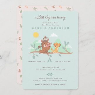 Disney's Lion King Jungle Safari Baby Shower Invitation