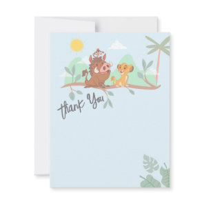 Disney's Lion King Jungle Safari Birthday Thank You Card