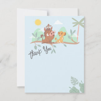 Disney's Lion King Jungle Safari Birthday Thank You Card