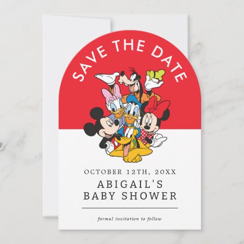 Disney's Mickey and Friends Baby Shower Save The Date