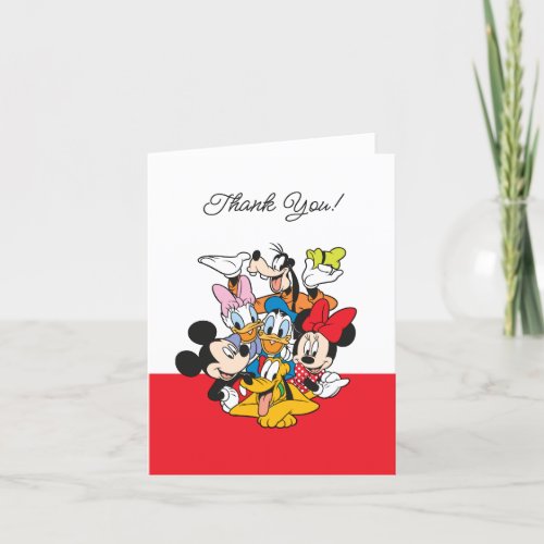 Disneys Mickey and Friends Baby Shower Thank You Card