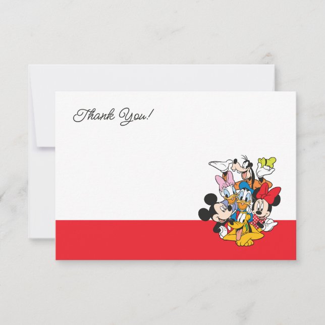 Disney's Mickey and Friends Baby Shower Thank You Card (Front)