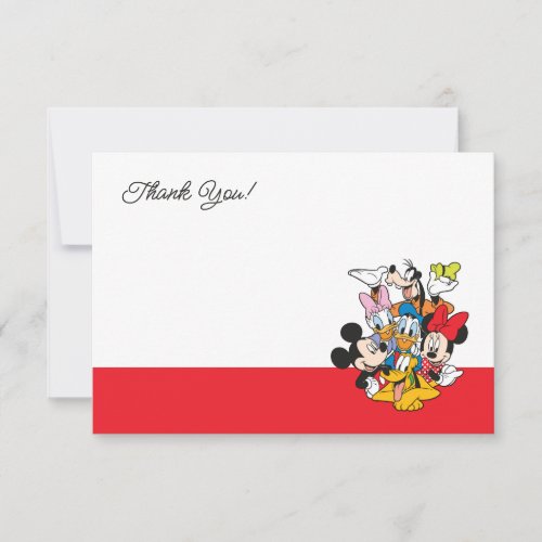 Disneys Mickey and Friends Baby Shower Thank You Card